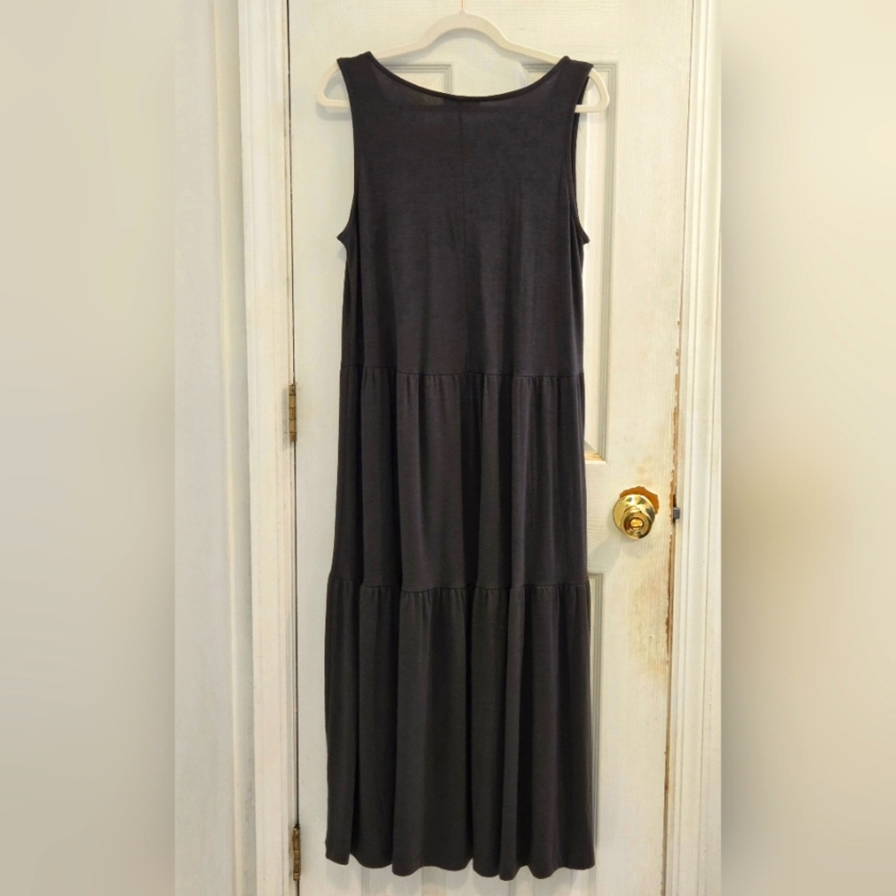Zenana NWOT Tiered Midi Dress Large - Picture 3 of 9